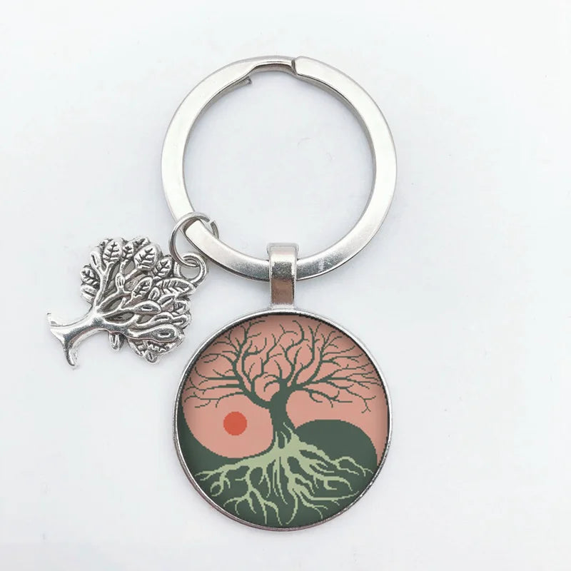 Tree of Life Keychain – Vintage Handmade Fashion Key Ring Jewelry Gift for Men & Women Party & Everyday Use Accessories