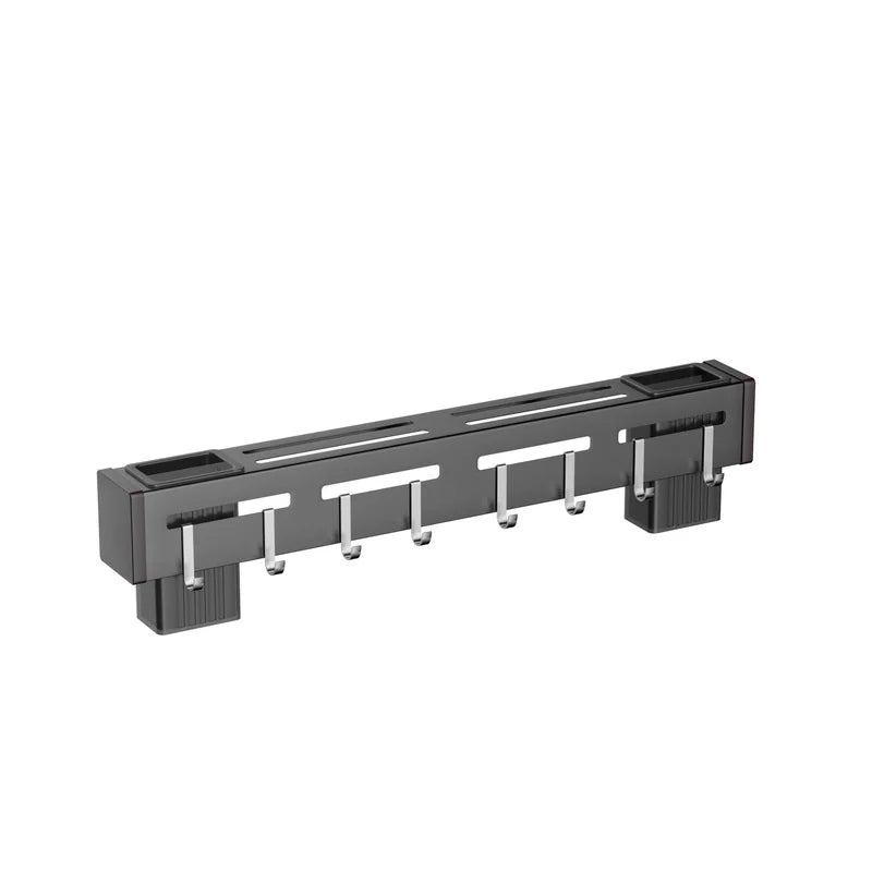 Organize Your Kitchen: Stainless Steel Wall Mounted Knife Holder Shelf - Nail-Free Storage Rack with Hooks for Cutlery - Cabinet Organizer for a Clutter-Free Kitchen