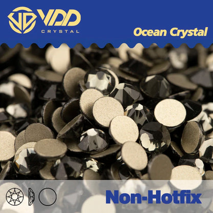 VDD Non Hot Fix Crystal Nail Art Rhinestones - 2088 Flower Flatback Gems for DIY Nail Decorations