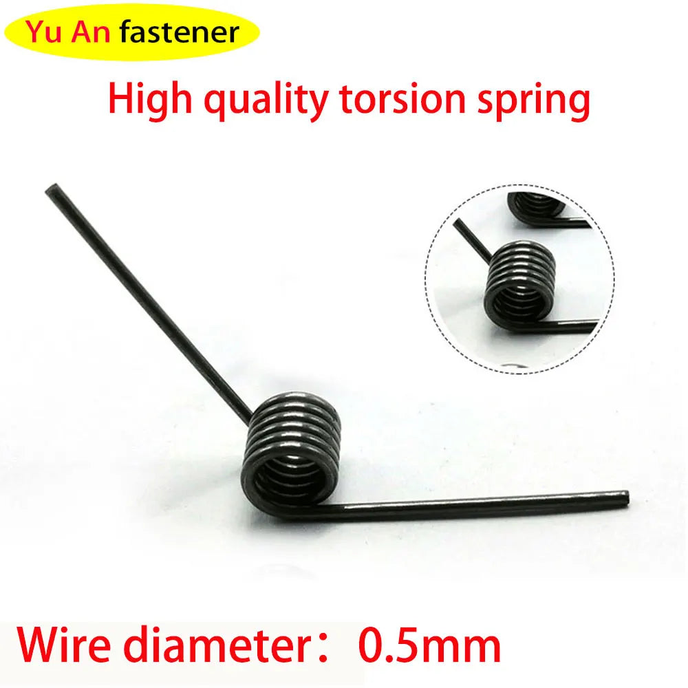 V-Spring 0.5mm Wire Diameter – Small Torsion Hairpin Spring 60°/90°/120°/180°, 10pcs