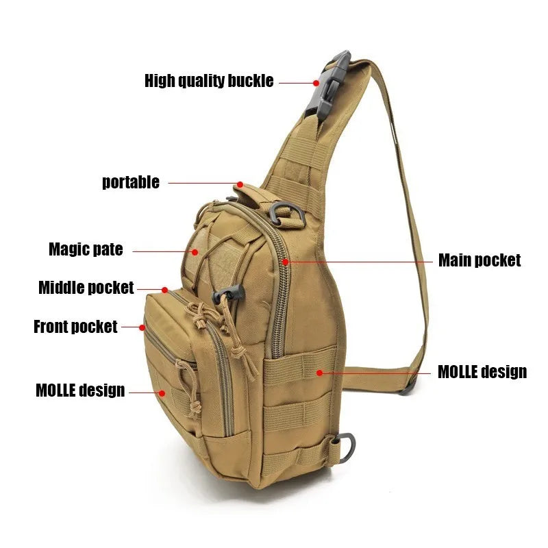 Tactical Rover EDC Shoulder Sling Backpack – Waterproof Outdoor Hiking, Camping & Concealed Carry Hunting Daypack