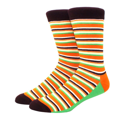 Men’s Funny Argyle Diamond Pattern Cotton Socks – Large Size 3D Geometric Crew Tube Socks, Combed Cotton Casual Novelty Socks