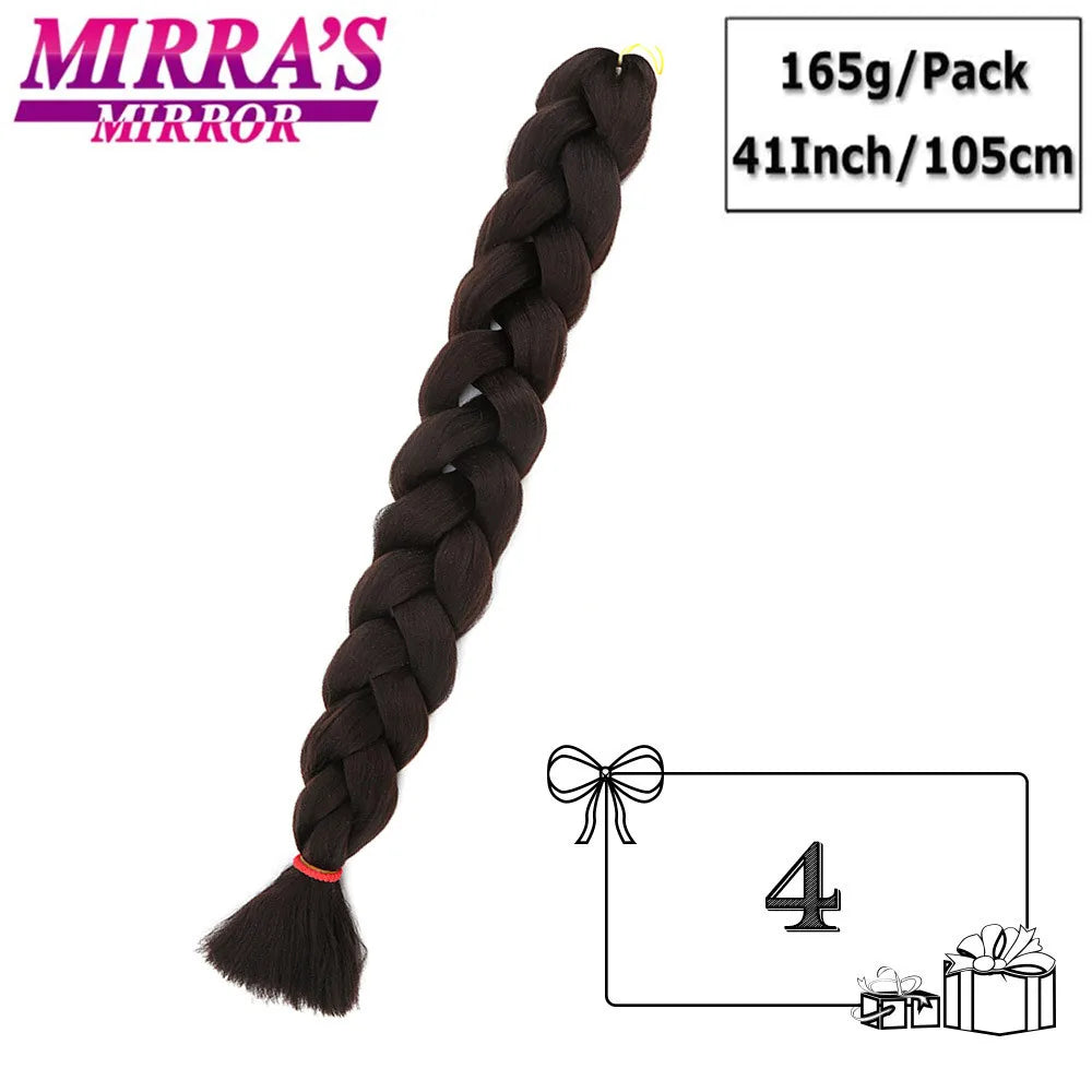 41" Jumbo Braiding Hair Extensions – Purple, Pink & Blue Ombre Synthetic Hair for Box Braids, Wholesale Support