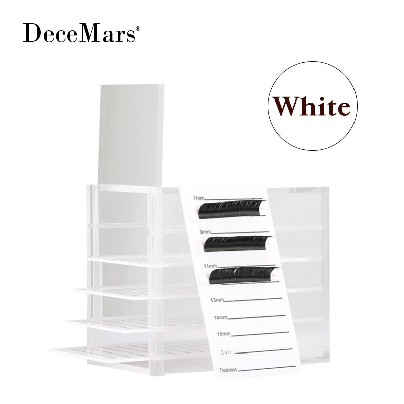 5-Layer Acrylic False Eyelashes Storage Box – Lash Extension Organizer & Display Stand Pallet Tool Holder