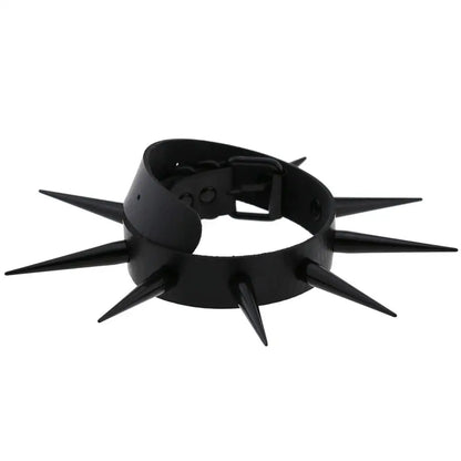 Big Long Spiked Choker Collar – Cool Punk Necklace for Women & Men, Metal Rave Festival Goth Jewelry