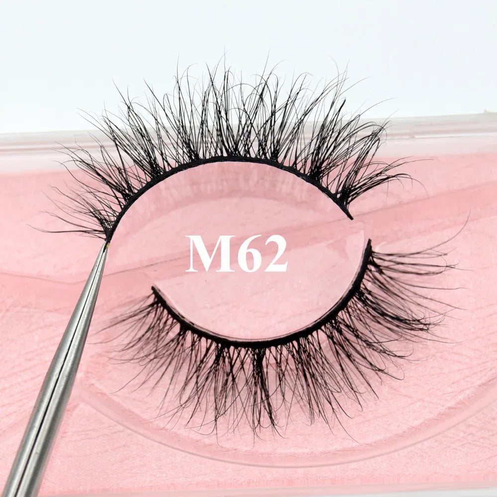 Visofree 3D Mink Eyelashes – Thick Handmade Full Strip Cruelty-Free False Lashes for Makeup M56