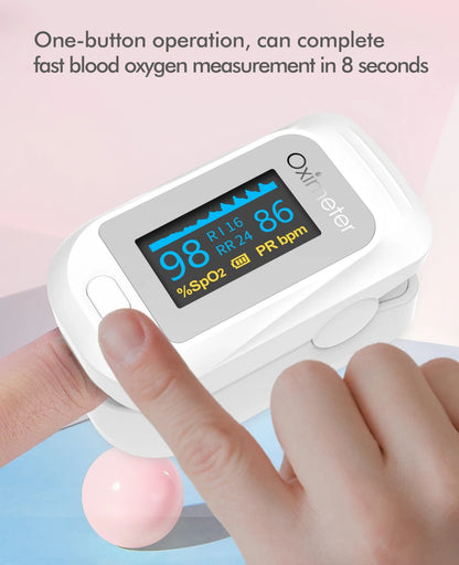 Portable Professional Finger Pulse Oximeter – Digital OLED Blood Oxygen, Heart Rate Health Monitor Tool