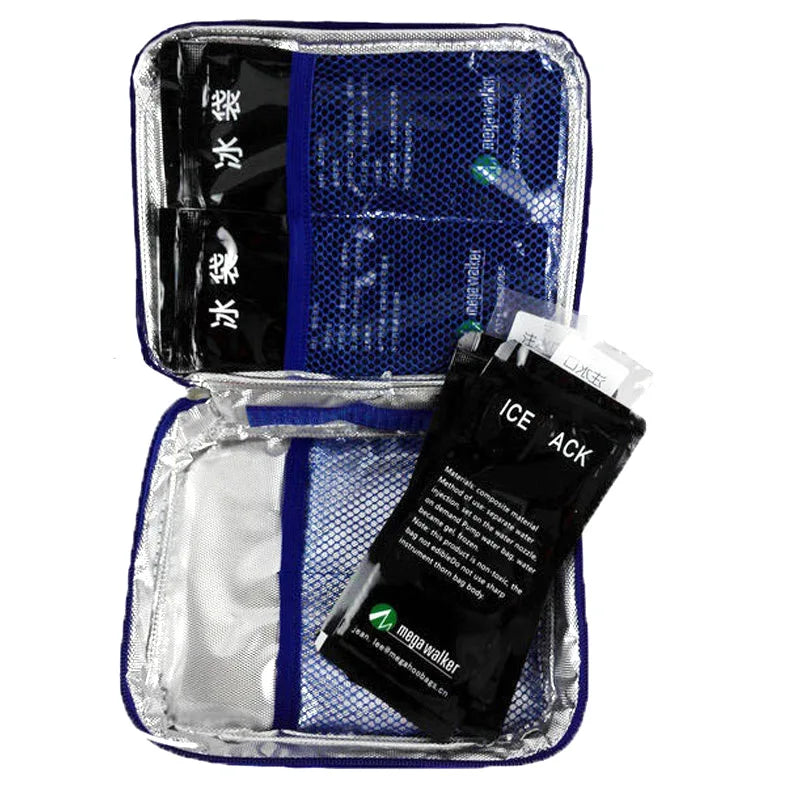 Mega Insulin Cooler Box – Portable Medium-Sized Insulated Travel Case for Diabetics with Nylon Fabric & Aluminum Foil Lining