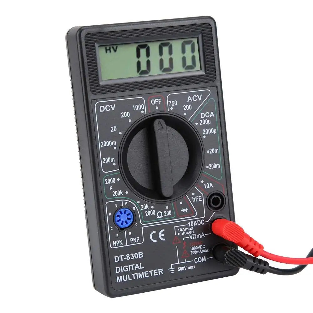 DT830B Digital Multimeter - LCD AC/DC Voltmeter Ammeter Ohm Tester 750/1000V