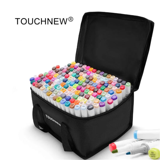 TOUCHNEW Alcohol Sketch Markers - Dual Tip Brush Pens for Manga Drawing & Art Supplies