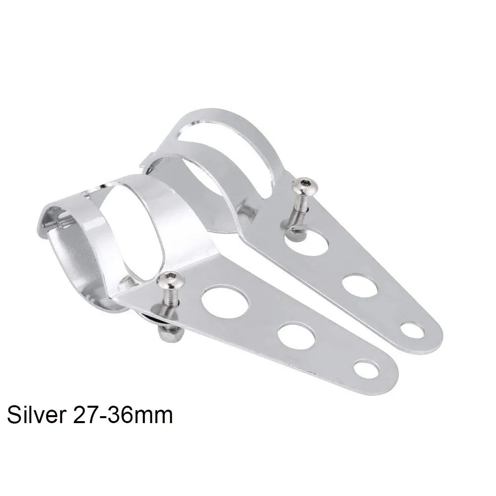 Universal Motorcycle Headlight Mount Bracket – Adjustable Fork Clamp Holder for Chopper & Motor Forks 27-48mm