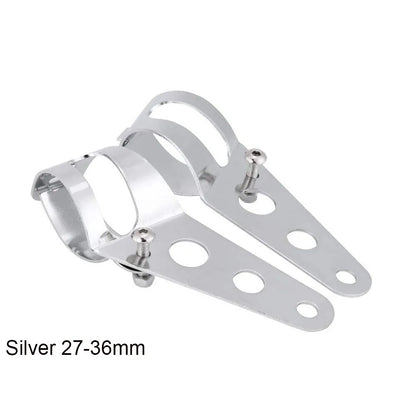 Universal Motorcycle Headlight Mount Bracket – Adjustable Fork Clamp Holder for Chopper & Motor Forks 27-48mm