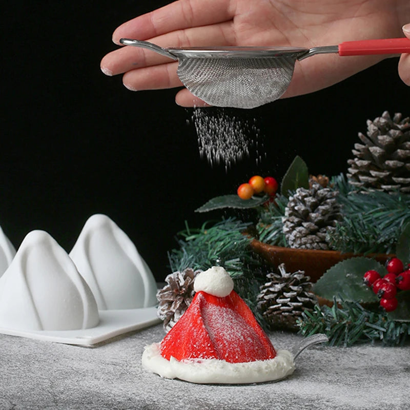 Christmas Silicone Cake Molds — Tree, Snowflake & Hat Shapes for Mousse, Chocolate & Holiday Baking