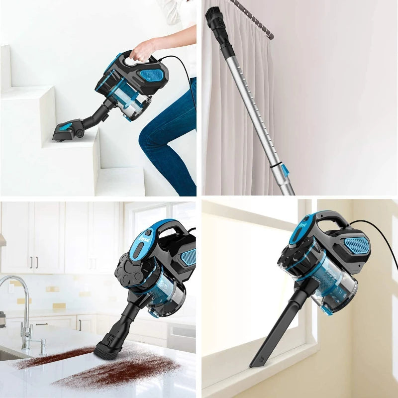 INSE I5 Corded Vacuum Cleaner – 18Kpa Suction, 600W Motor, Stick & Handheld for Home, Pet Hair, and Hard Floors