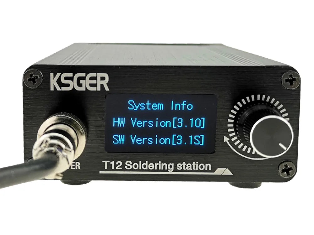 KSGER STM32 V3.1S T12 Soldering Station – OLED Display, Aluminum Alloy FX9501 Handle, Auto-Sleep & T12 Iron Tips