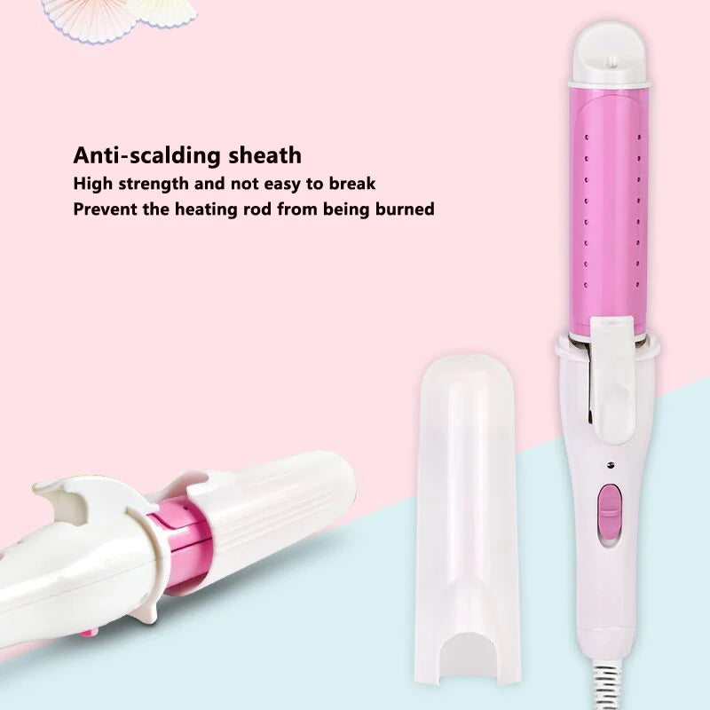 Professional Electric Hair Curler – 9-38mm Temperature Adjustable Curling Iron Wand with LCD Display