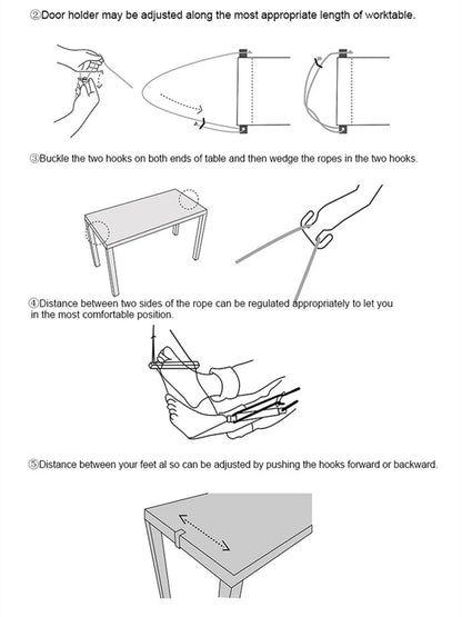 Portable Desk Foot Hammock - Casual Lazy Swing Footrest for Office, Home, Garden, and Outdoor Camping Leisure