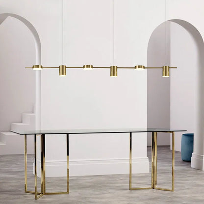 Contemporary Elegance: Modern LED Living Room Chandeliers - Dimmable Ceiling Chandelier for Dining Table, Kitchen, and Indoor Lighting Ambiance