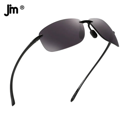 JIM Ultralight Sport Sunglasses – TR90 Rimless Frame for Men & Women, Ideal for Running, Fishing, Cycling, and Driving