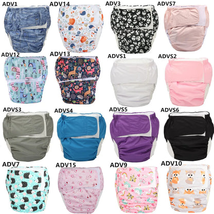 Sigzagor XL Adult Cloth Diaper – Reusable Pocket Nappy with Hook & Loop for Urinary Incontinence 68–128 cm Waist