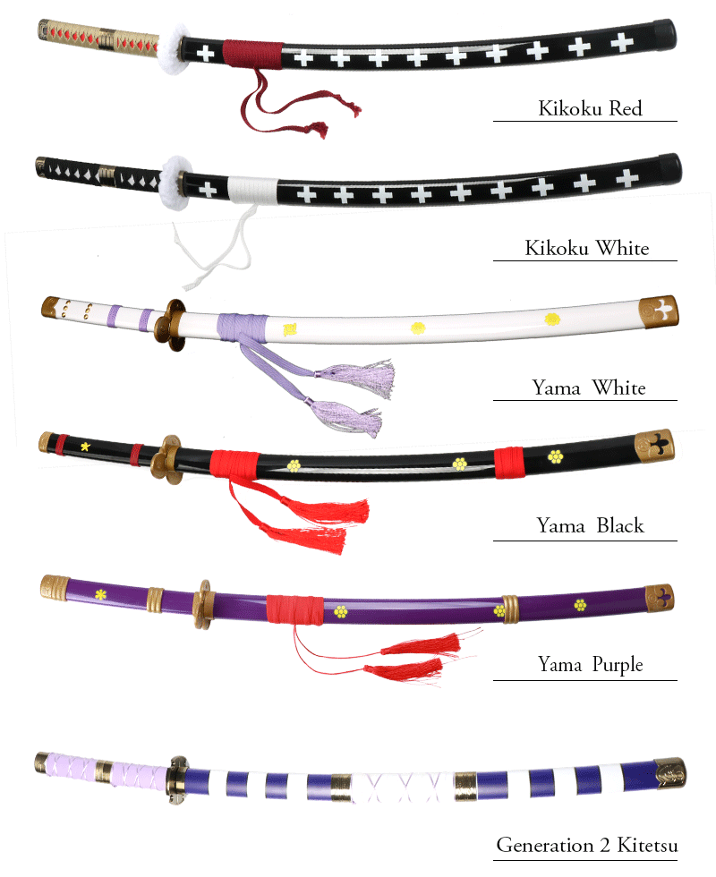 3-Piece Roronoa Zoro Katana Set – 104cm Handmade Anime Cosplay Swords (Shusui, Enma, Kitetsu) with Free Holder & Belt