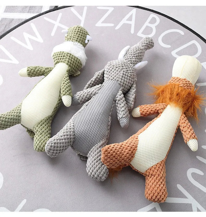 Plush Cartoon Puppy Dog Toy – Chew & Squeak Toy for Small Dogs, Teeth Grinding Pet Accessory