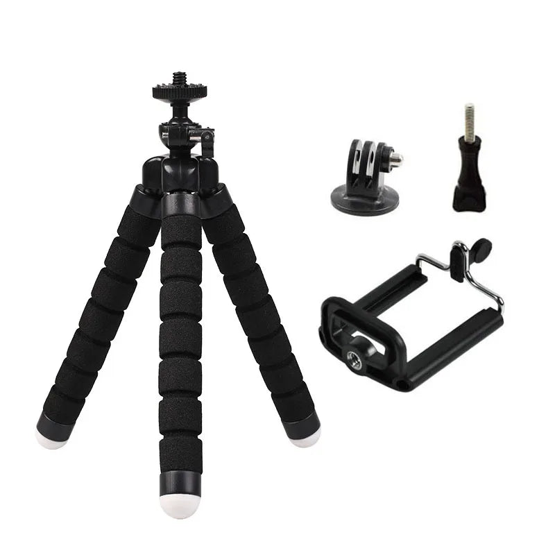 Flexible Mini Octopus Tripod for GoPro Hero 12/11/10/9/8/7 Black MAX & Action Cameras Accessories