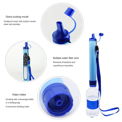 Greenlife Outdoor Survival Water Filter Straw - Emergency Direct Drinking Water Filtering Tool, Individual Portable Purifier