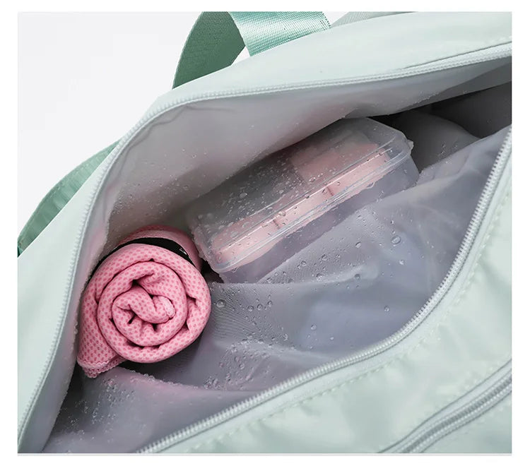 Women's Sports Gym Bag - Travel Dry Wet Tote, Multifunctional Weekend Duffle for Fitness, Yoga & Swimming