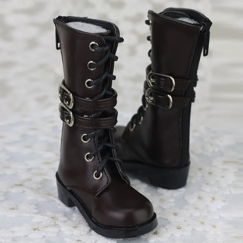 1/4 MSD & 1/3 SD BJD Leather Shoes – Fashion Martin High Boots for Dollfie, DREAM, MID, DK, SOOM, DOD Dolls