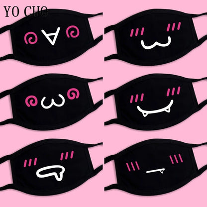 YO CHO Unisex Cotton Dust Mouth Mask – Anime Cartoon Respirator, Warm Mouth Muffle, Perfect Birthday Party Gift