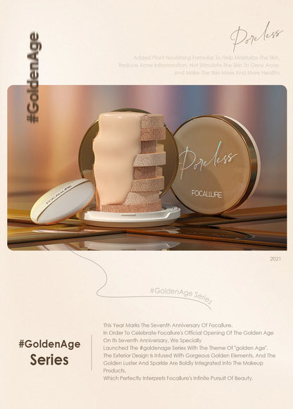 FOCALLURE Air Cushion BB Cream – Poreless, Waterproof, Long-Lasting Matte Foundation & Brightening Concealer with Puff
