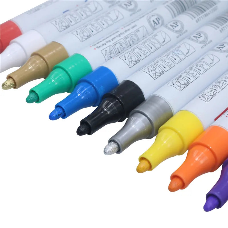 Waterproof Car Tire Paint Marker – Permanent Oily Pen for Graffiti & Tread Repair