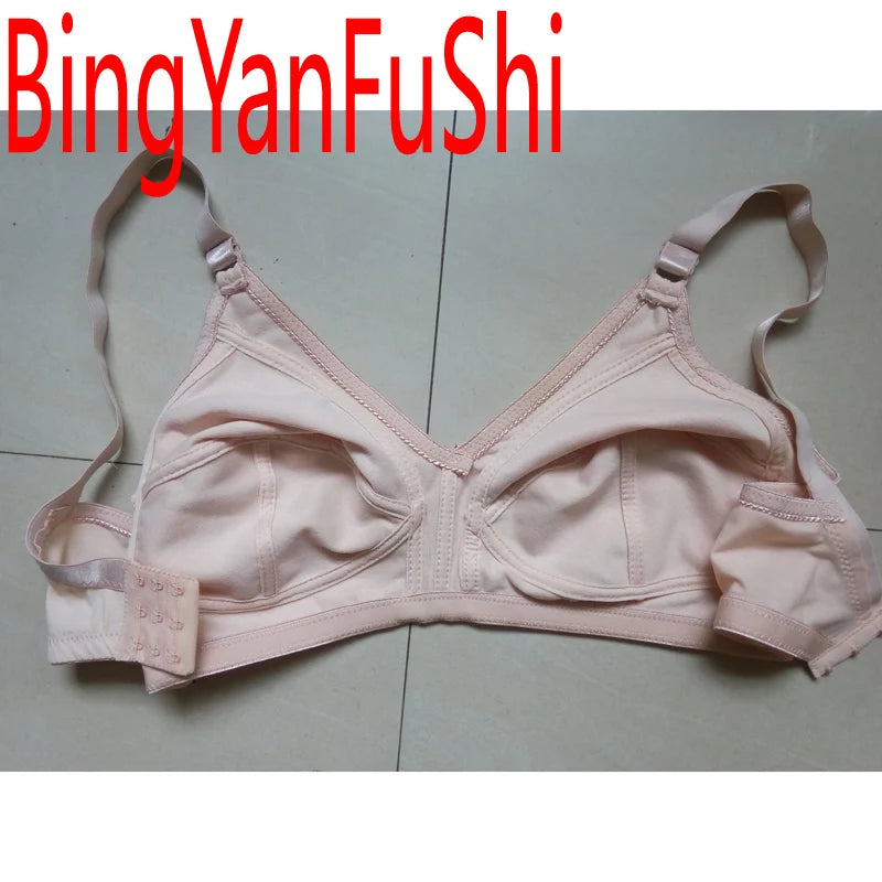 Women's White Cotton Bra - Large Bust C-F Cup Push-Up Seamless Lace Comfort Bra