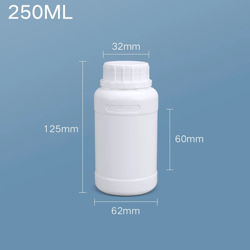 Empty Fluorinated Plastic Bottle with Tamper-Evident Cap — Leakproof Refillable Liquid Container 50ml-1000ml