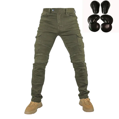 Men's Motorcycle Jeans – Featherbed Riding Pants, Standard Version for Car Ride & Summer Riding
