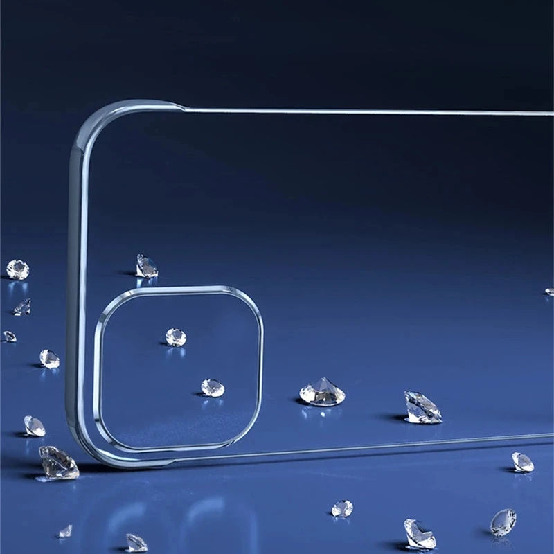 Ultra Thin Transparent PC Hard Case for iPhone 7–16 Series | Borderless Anti-Drop Protection Cover