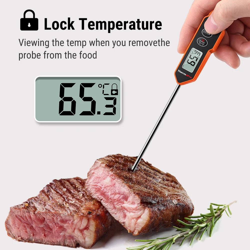 ThermoPro TP01H Digital BBQ Meat Thermometer – Instant Read Kitchen Cooking & Oven Thermometer with Backlight LCD Display for Precise Temperature Control