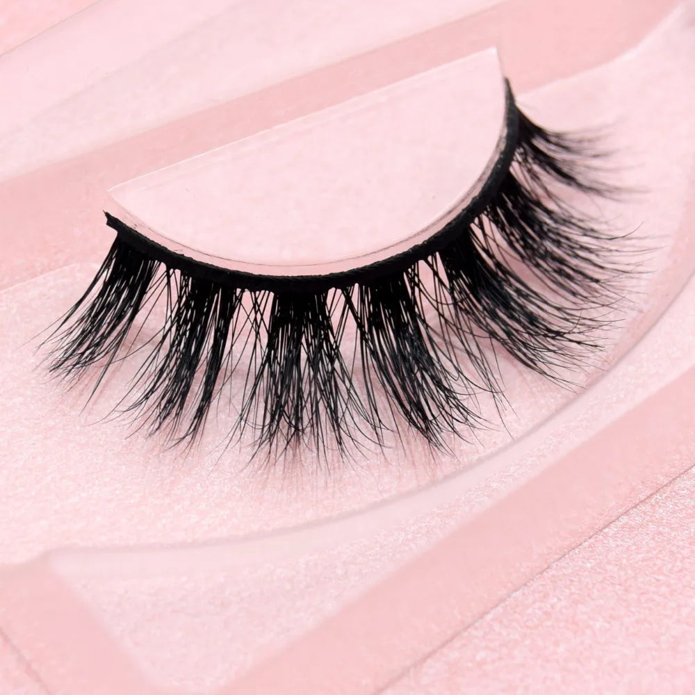 Visofree 3D Mink Eyelashes – Thick Handmade Full Strip Cruelty-Free False Lashes for Makeup M56