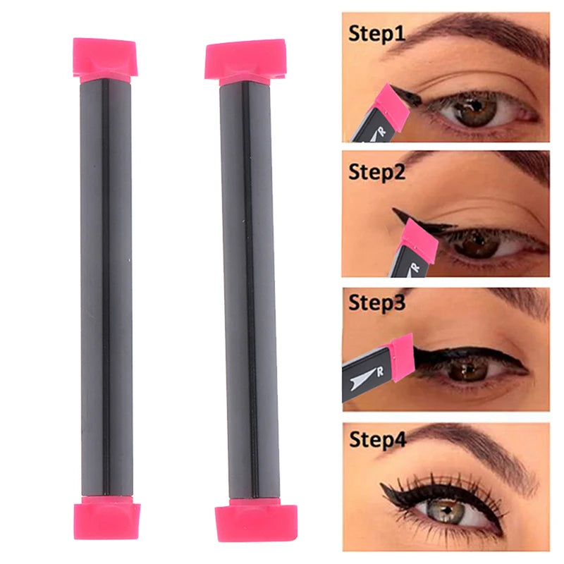 2 Size Eyeliner Stamps - Wing Style Cat Eye Makeup Brush for Women, Cosmetic Beauty Tool