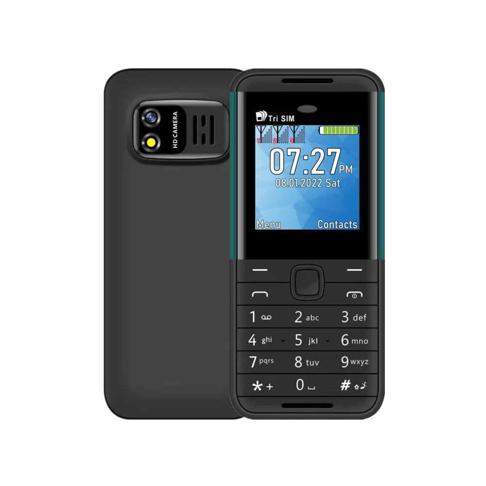 SERVO BM5310 Mini Mobile Phone — 3 SIM, 3-Standby, Auto Call Recorder, Bluetooth, Speed Dial, Magic Voice, 1.3" Display