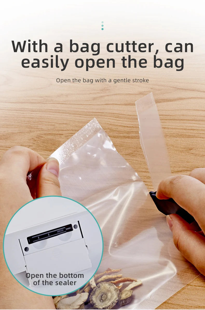 saengQ Mini Portable Bag Sealer – Multi-Function Home Plastic & Snack Storage Sealing Machine
