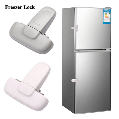 Secure Your Home with 1-Piece Refrigerator Lock - Fridge Freezer Door Catch for Toddler and Child Safety, Ideal Cabinet Lock for Baby Proofing