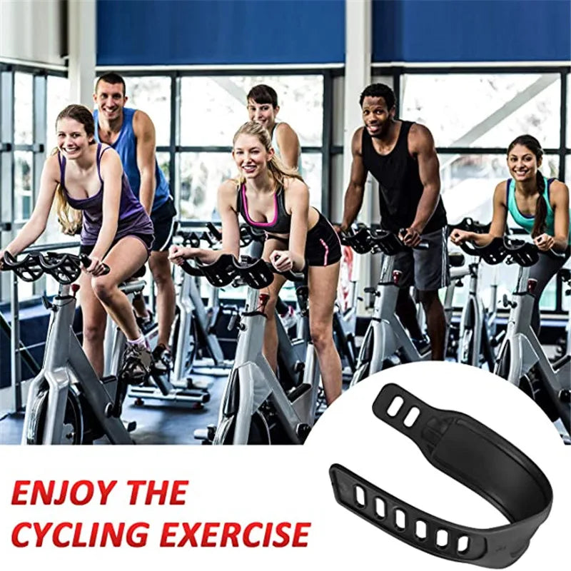 2/4pcs Exercise Bike Pedal Straps – Adjustable Length Cycling Belts for Stationary Fitness, Fix Bands Tape