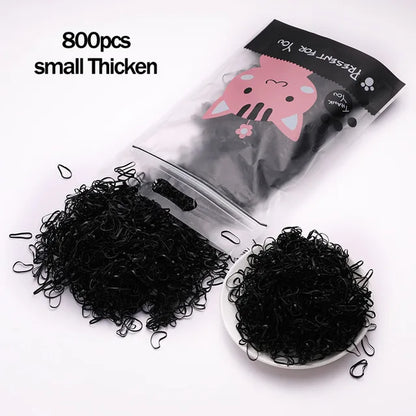 1000pcs Colorful Disposable Rubber Hair Bands for Girls – Small Ponytail Scrunchies, Fashion Hair Accessories Pack