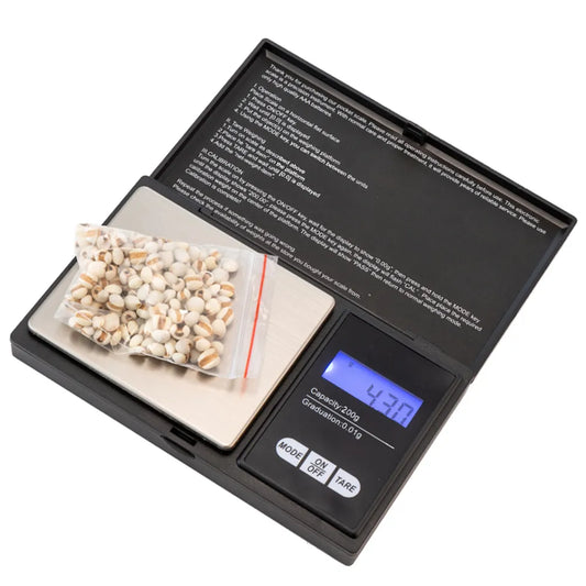 High Accuracy 200G-0.01G Mini Digital Scale for Jewelry & Kitchen | Precise Gram Weight Measurement | LCD Display with Backlight | Electric Pocket Scale (1Pcs)