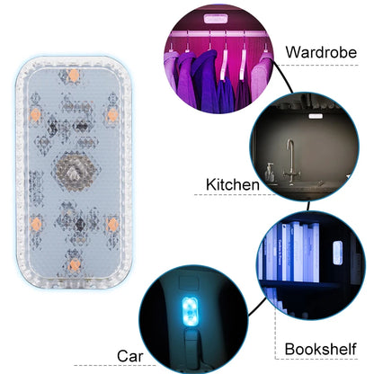 Mini LED Touch Light - USB Rechargeable Wireless Car Interior Reading & Ceiling Lamp