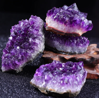 Amethyst Geode Crystal Wand — 10-70g Natural Quartz Stone Point for Energy Healing & Home Décor (30-50mm)