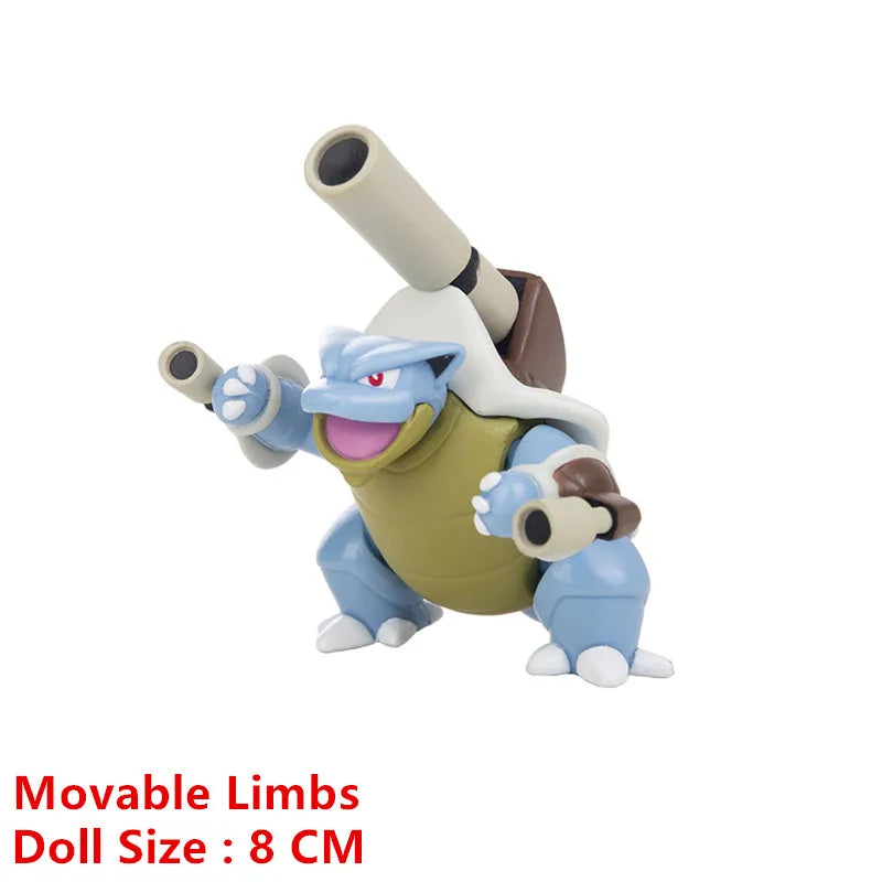 Pokemon 4-13cm Anime Figures – Pikachu, Mewtwo, Charmander, Blastoise Action Model Toy Gifts
