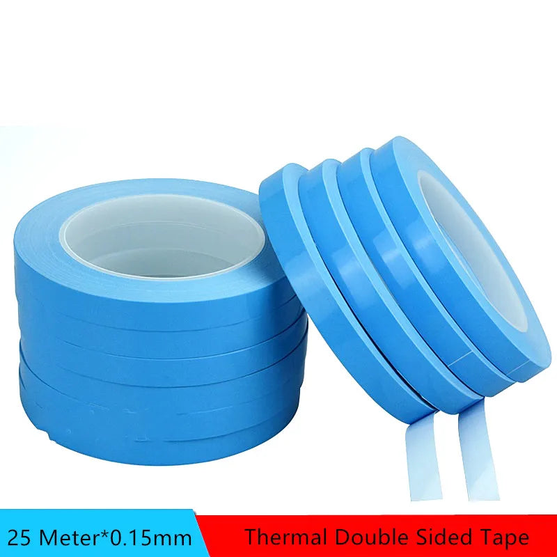 25M Thermal Conductive Tape - Double Sided Heat Dissipation Insulation Tape for Chip, PCB and LED Heatsink Repair